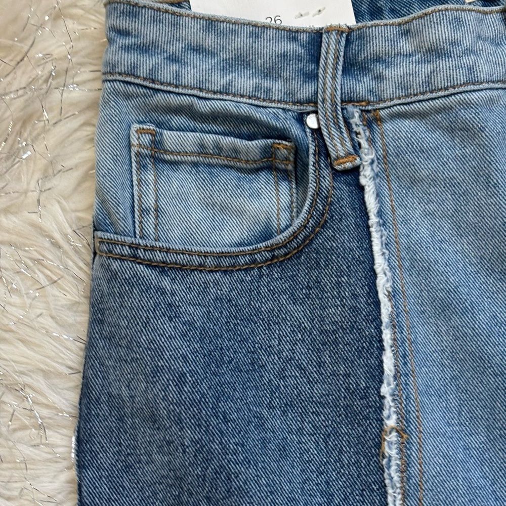 PacSun Two Panel Contrast Blue MOM Jeans Size 26 - Picture 11 of 16